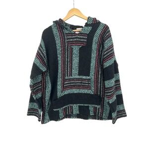 Wild Bill's Baja Co. Drug Rug‎ Hoodie Mens Sz M Hippie Surfer Skater Southwest